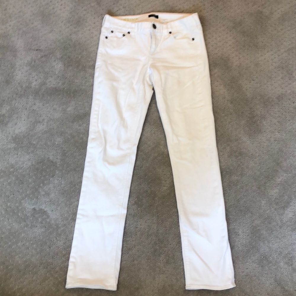 J crew matchstick white jeans